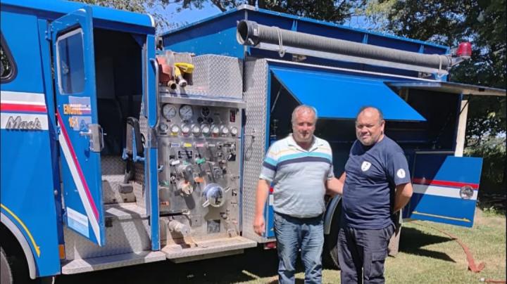 Agradecimiento a Bomberos de San Javier por la limpieza del tanque de agua en Mascias y San Joaquín