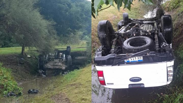 San Javier: despiste y vuelco en Colonia California