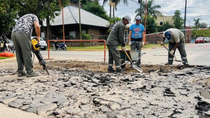 Continúan los trabajos de bacheo en Santa Rosa de Calchines