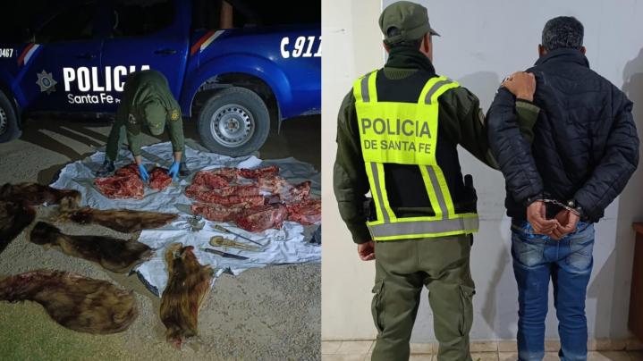 San Javier: Los Pumas secuestraron carne y detuvieron un sujeto en Barrio Central