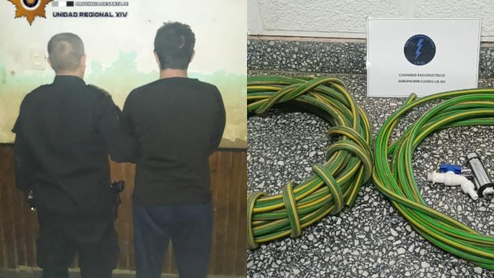 Masculino aprehendido por hurto a la Cooperativa de Servicios Públicos de San Javier