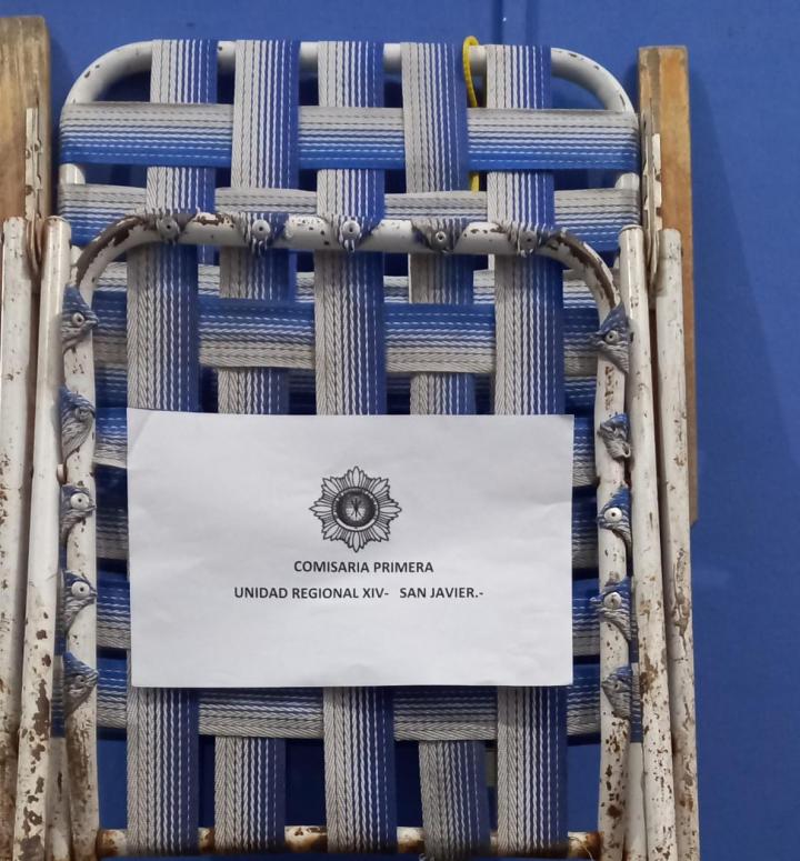 La policía de San Javier aprehendió un masculino que robó una reposera