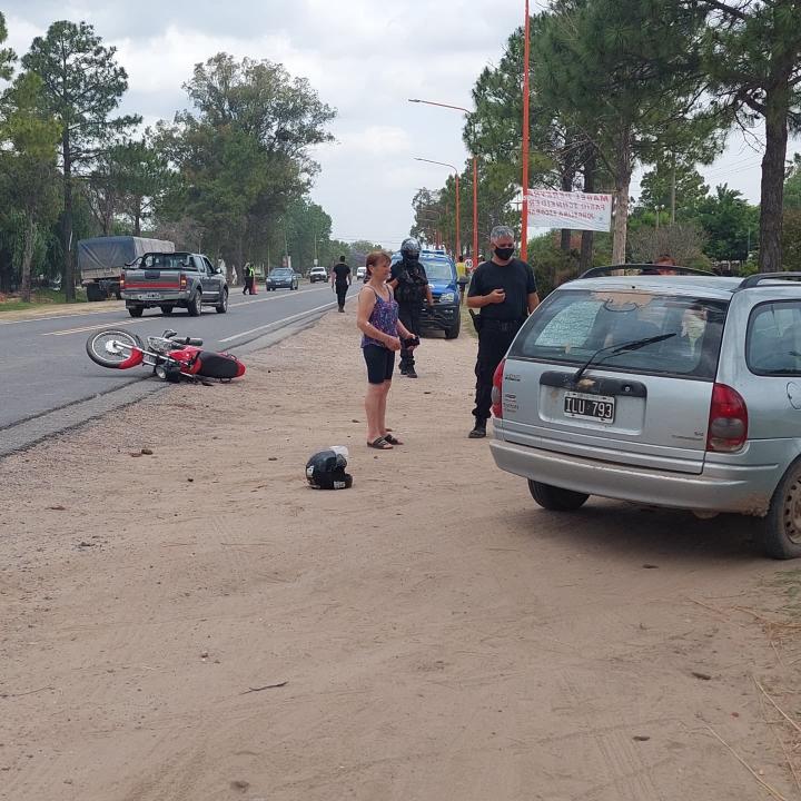 San Javier: Un masculino y una niña lesionados en accidente de tránsito 