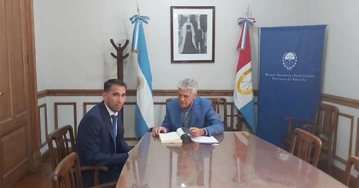 Santa Fe: El Senador José Baucero recibió al Juez Gabriel Abad 