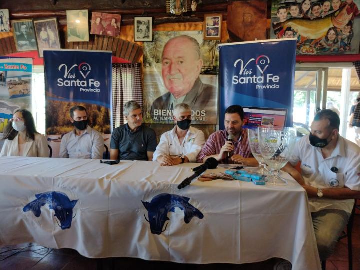 Santa Fe: Ruscitti acompañó la presentación del certamen de pesca el Surubí en Reconquista 