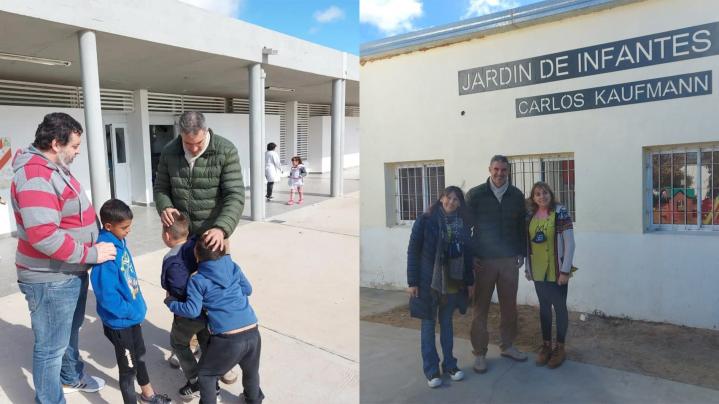 Kaufmann: entrega aportes en instituciones educativas de Helvecia y Cayastá