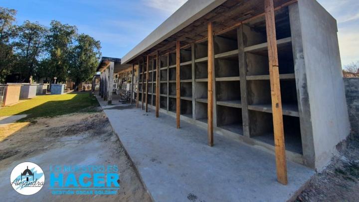 Alejandra: Obras culminadas en el cementerio