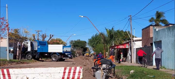San Javier: Empezó la obra del Plan Incluir en barrio La Flecha 