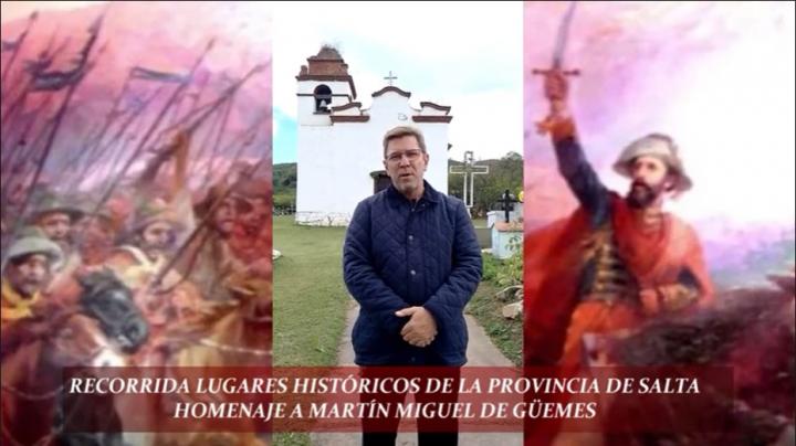 Rodrigo Borla recordó a Güemes en su recorrido por Salta