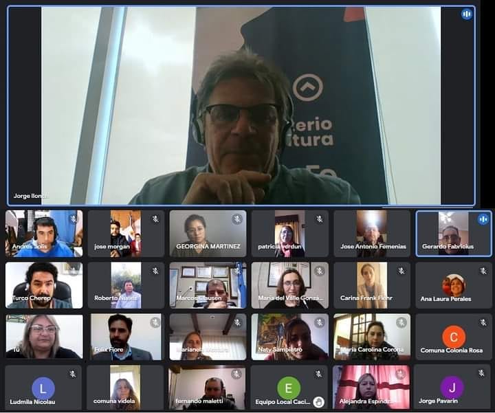 La Secretaría de Cultura de San Javier tuvo una  videoconferencia con el Ministro Jorge Llonch 