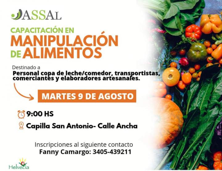Helvecia: Capacitación de Manipulación Segura de Alimentos