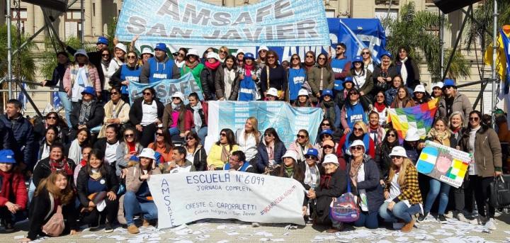 Contundente mensaje de AMSAFE San Javier en una nueva jornada de lucha