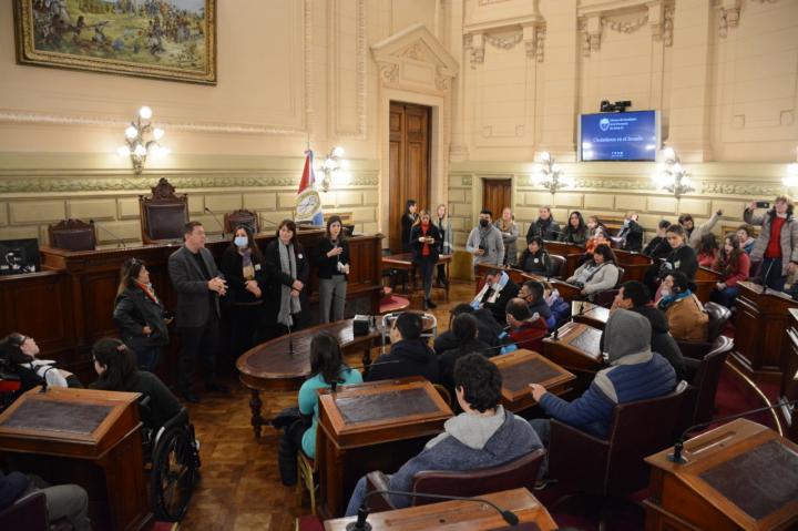 Integrantes de Centros de Inclusión Laboral de San Justo brindaron un show musical en el Senado