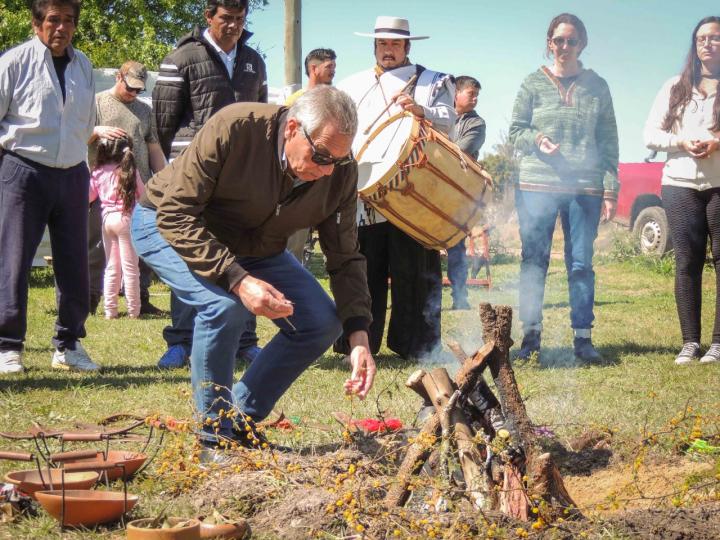 El Intendente Mario Migno en la celebración del Año Nuevo Mocoví