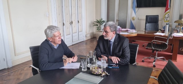El Senador Baucero se reunió con el Ministro de Seguridad Rubén Rimoldi en la capital provincial