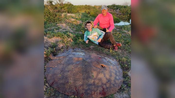 Pescadores deportivos de San Javier capturaron una raya de 190 kilos 