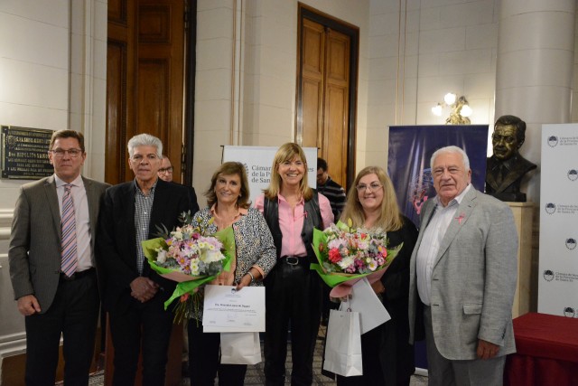 El Senador Baucero junto a los Senadores Sosa, Borla y Rabbia en una Charla-Taller sobre Cáncer de Mama