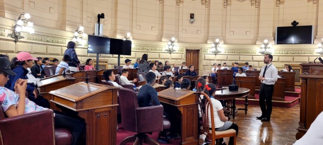 Alumnos de la Escuela N°435 