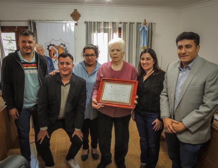 Concejo Deliberante de San Javier realizó un reconocimiento a la enfermera, Margarita 
