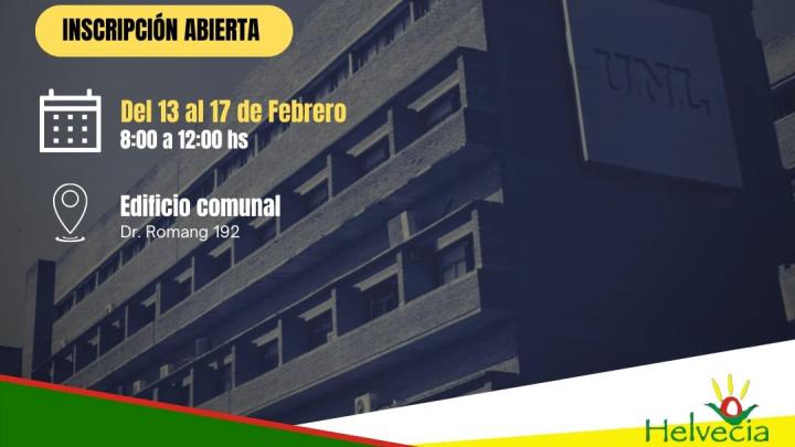 Helvecia: Inscripciones a becas de la Universidad Nacional del Litoral