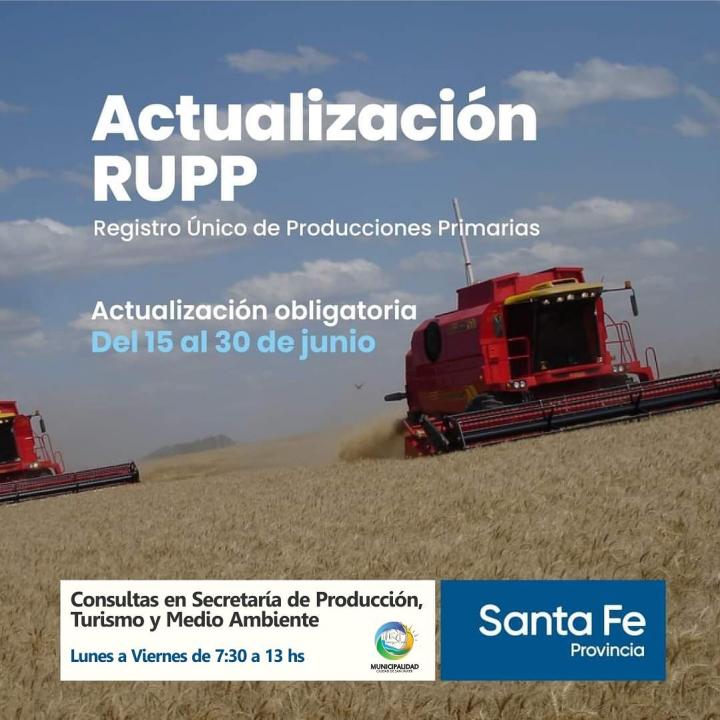 Se abrió la inscripción al Registro Único de Producciones Primarias RUPP