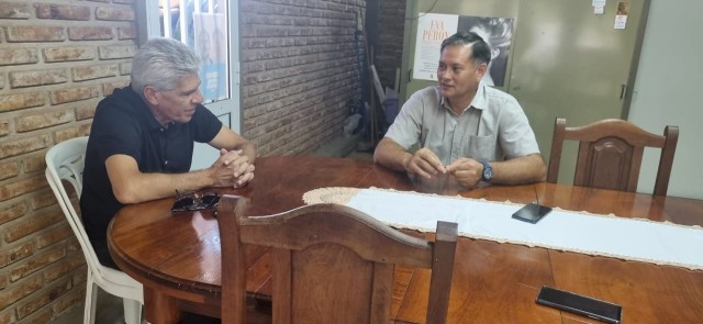 El Senador Baucero Visitó La Brava y se reunió con el Presidente Comunal