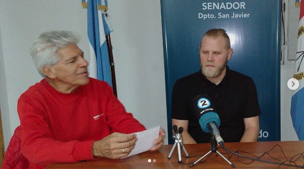 El Senador Baucero apoya la realización de un Film-Documental sobre San Javier producido por Augusto Bode