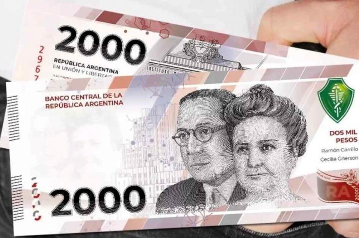 Esta semana comenzará a circular el billete de 2000 pesos