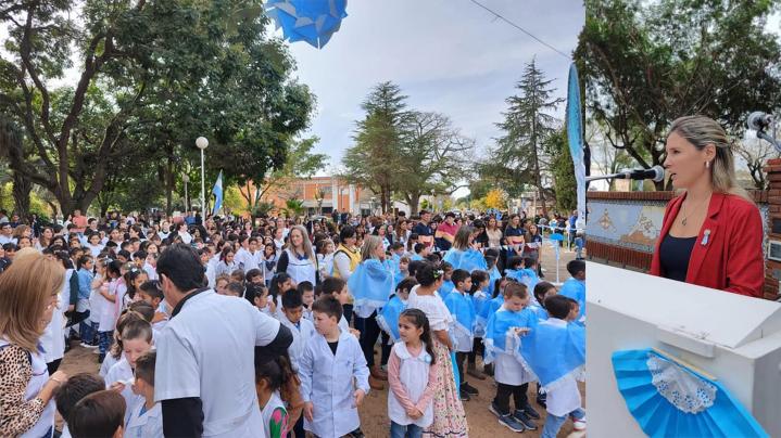 Helvecia: La Presidente Comunal encabezó las actividades por el 25 de mayo
