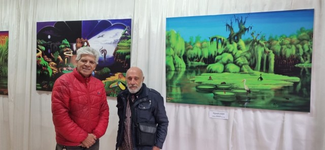 El Senador Baucero visitó la muestra de Mario Domínguez Teixeira en el Museo Parroquial