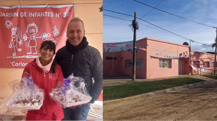 Cayastá: Edgardo Berli entregó un presente al Jardín N° 30 