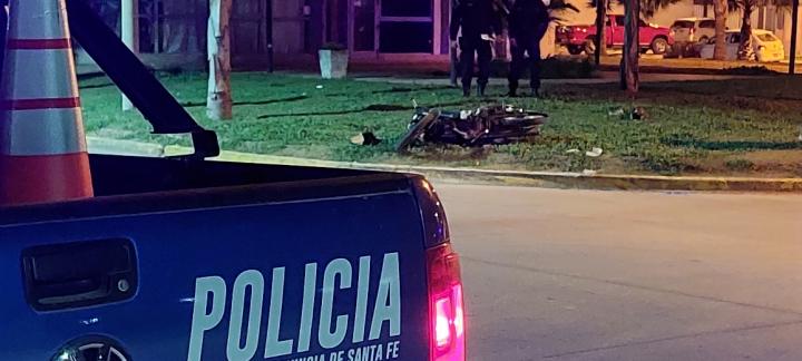 San Javier: Camioneta y moto chocaron en la esquina de la terminal 
