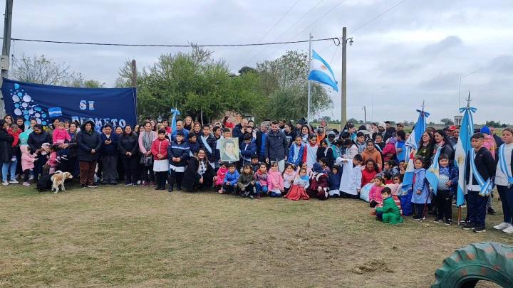 Colonia Los Jacintos: Oscar Dolzani participó de las actividades por el Día de la Bandera