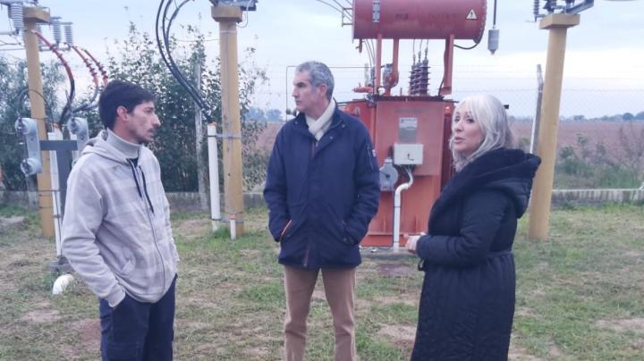 El Senador Kaufmann visitó con autoridades de la EPE la obra de la estación de rebaje de Cayastá.