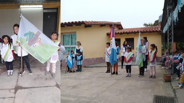 Saladero: La Bandera comunal presente por primera vez en un acto oficial