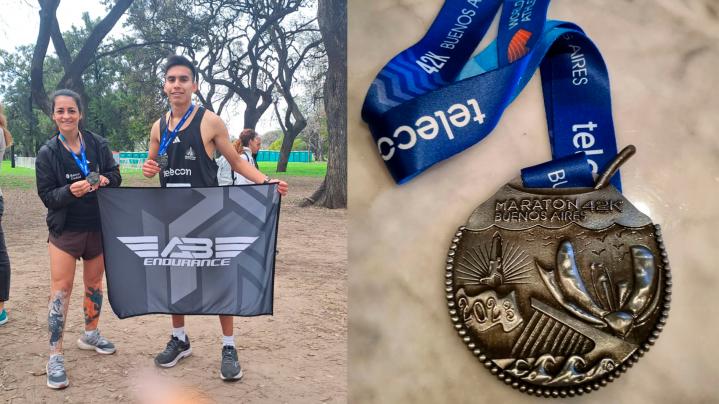Emiliano Gaitán compitió en La Maratón Buenos Aires 42K