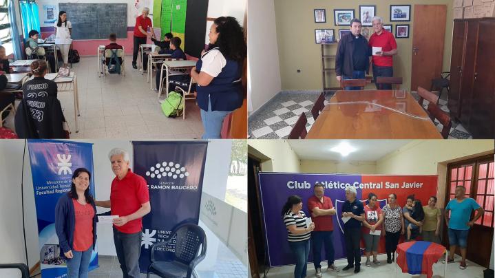 El Senador Baucero se despide de las instituciones locales entregando aportes del Fondo de Fortalecimiento
