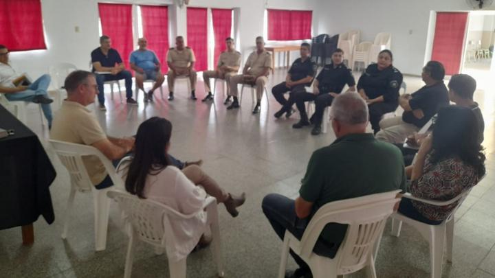 Protección Civil se reunió para evaluar el impacto de la crecida del río en San Javier