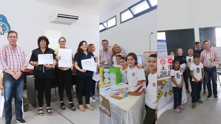 San Justo: El Senador Borla participó de la Primera Muestra de Educación Tecnológica de las Escuelas primarias