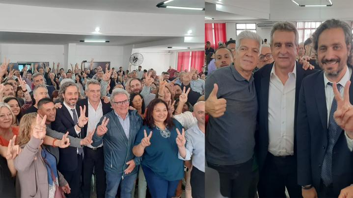 El Senador Baucero junto a Agustín Rossi en la sede del Partido Justicialista de Santa Fe
