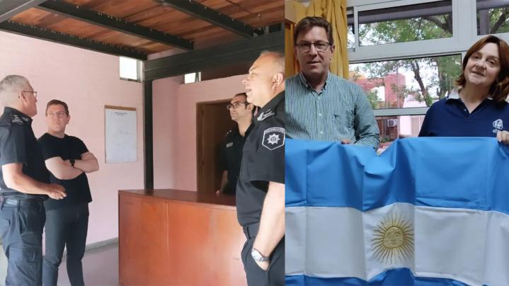 El Senador Borla recorrió instituciones educativas y de seguridad en Crespo y San Justo