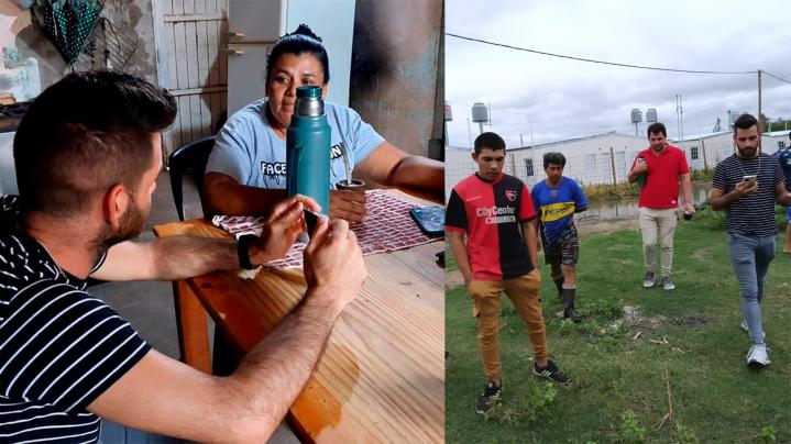 El Senador Dolzani visitando familias del departamento