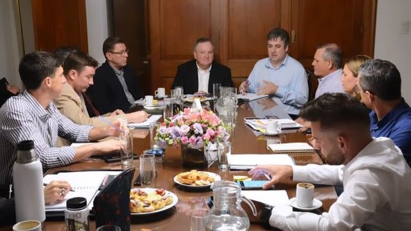 El Senador Borla presente en la reunión de referentes de su bloque con el Ministro de Seguridad