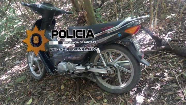 Motocicleta encontrada en Colonia Francesa 