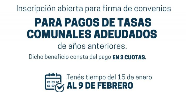 Helvecia: Continuan las inscripciones para regularizar pagos de tasas comunales