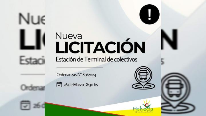 Nueva licitación de Terminal de Omnibus de Helvecia 
