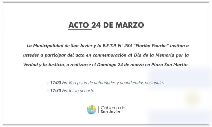 Invitación a este 24 de Marzo a Plaza San Martín 