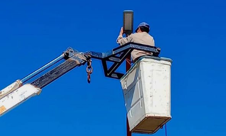 Saladero M. Cabal: Nuevas luminarias LED sobre el principal tramo de Ruta Nº1 frente a la localidad