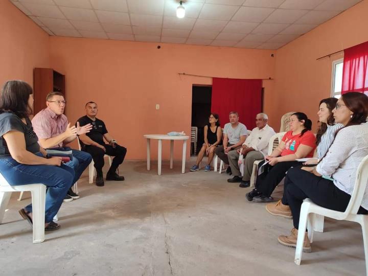 San Justo: Recorrida por el departamento, reuniones y medios 