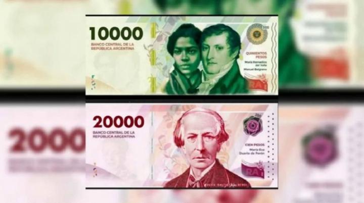 El billete de $10.000 estará en la calle en mayo y el de $20.000, a fin de año